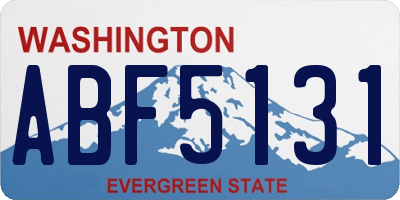 WA license plate ABF5131
