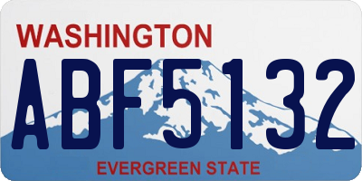 WA license plate ABF5132