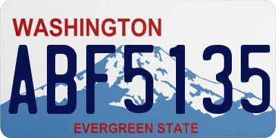 WA license plate ABF5135