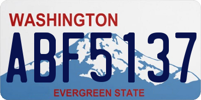WA license plate ABF5137