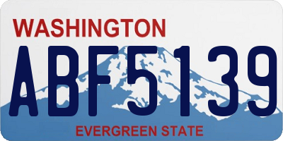 WA license plate ABF5139