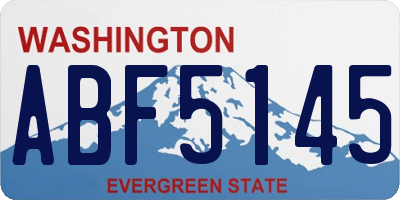 WA license plate ABF5145