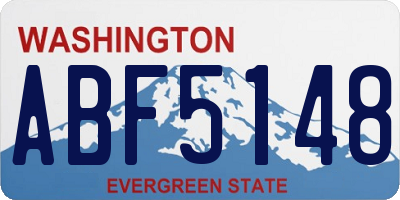 WA license plate ABF5148