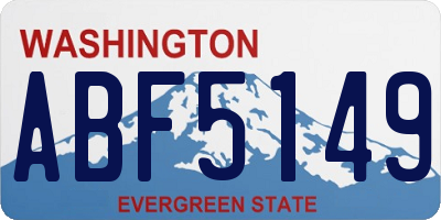 WA license plate ABF5149