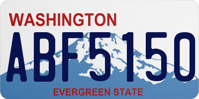 WA license plate ABF5150