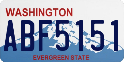 WA license plate ABF5151