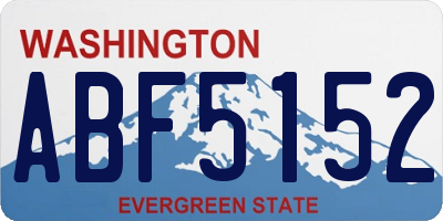 WA license plate ABF5152