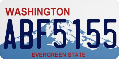 WA license plate ABF5155