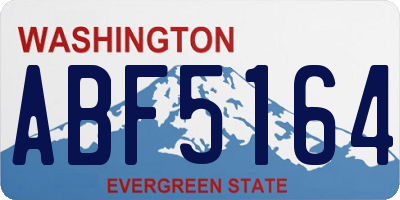 WA license plate ABF5164