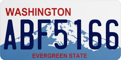 WA license plate ABF5166