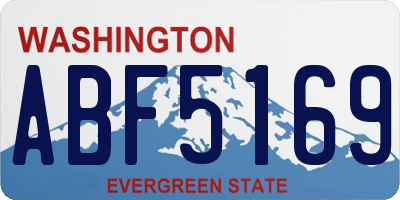 WA license plate ABF5169