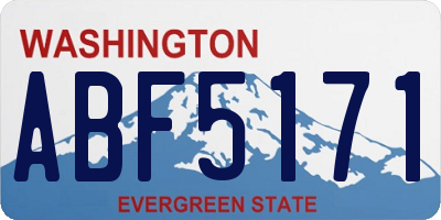 WA license plate ABF5171