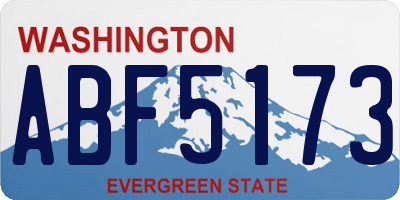 WA license plate ABF5173
