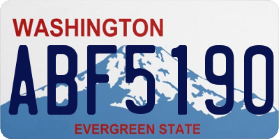 WA license plate ABF5190