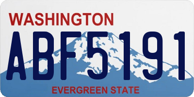 WA license plate ABF5191
