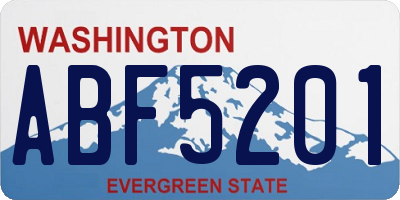 WA license plate ABF5201