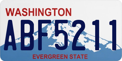 WA license plate ABF5211
