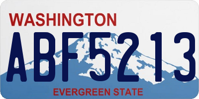 WA license plate ABF5213
