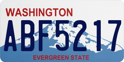 WA license plate ABF5217