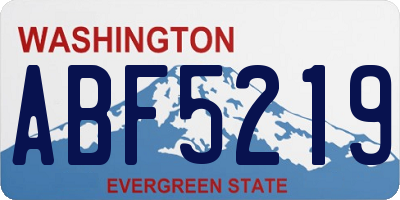 WA license plate ABF5219