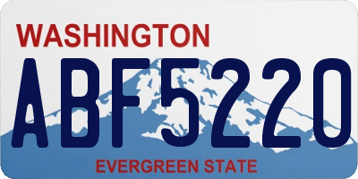 WA license plate ABF5220