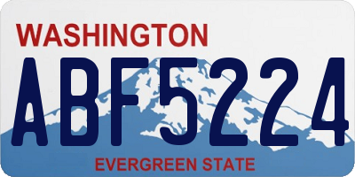 WA license plate ABF5224