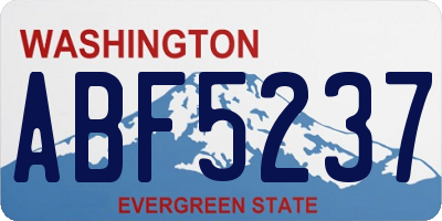 WA license plate ABF5237