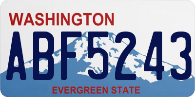 WA license plate ABF5243
