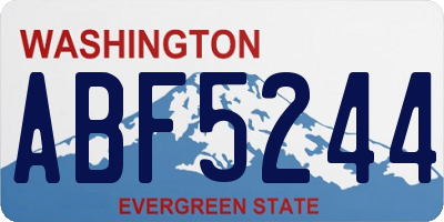 WA license plate ABF5244