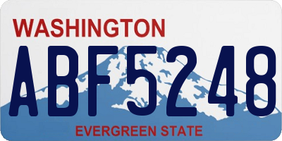 WA license plate ABF5248