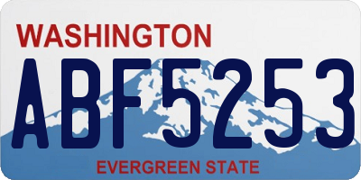 WA license plate ABF5253