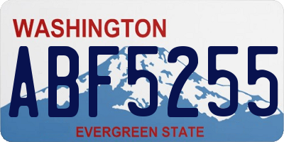 WA license plate ABF5255