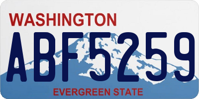 WA license plate ABF5259