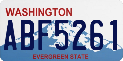 WA license plate ABF5261