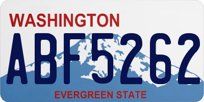 WA license plate ABF5262