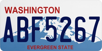 WA license plate ABF5267