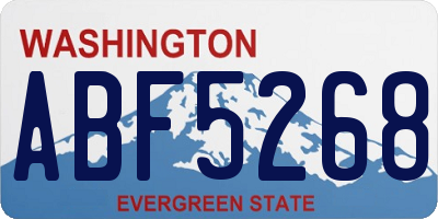 WA license plate ABF5268