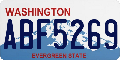 WA license plate ABF5269