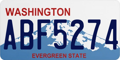 WA license plate ABF5274