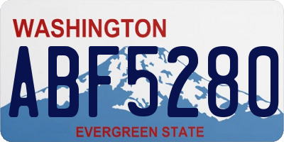 WA license plate ABF5280