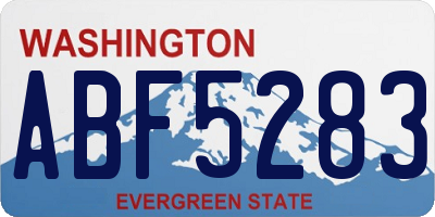 WA license plate ABF5283