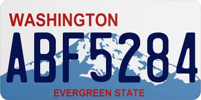 WA license plate ABF5284