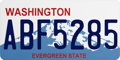 WA license plate ABF5285