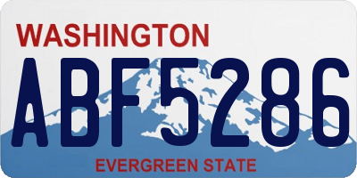 WA license plate ABF5286