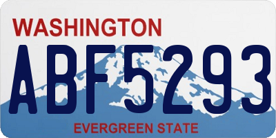 WA license plate ABF5293