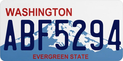 WA license plate ABF5294