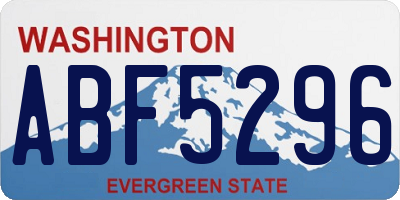 WA license plate ABF5296