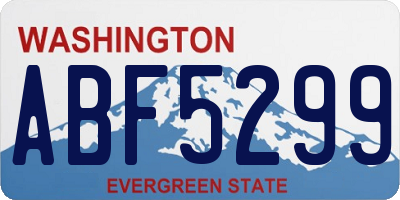 WA license plate ABF5299