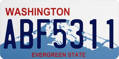 WA license plate ABF5311
