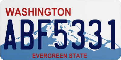 WA license plate ABF5331